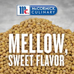 McCormick Culinary close-up of yellow mustard seeds texture for consistent flavor release