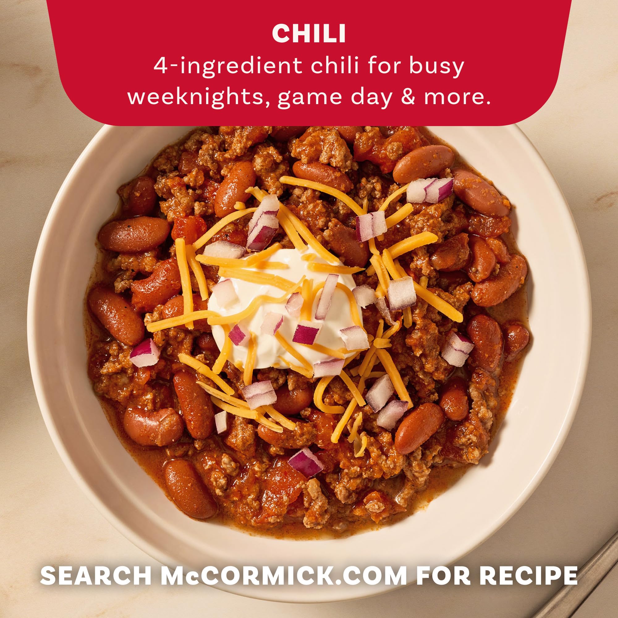 McCormick packets beside fresh organic peppers highlighting natural ingredients
