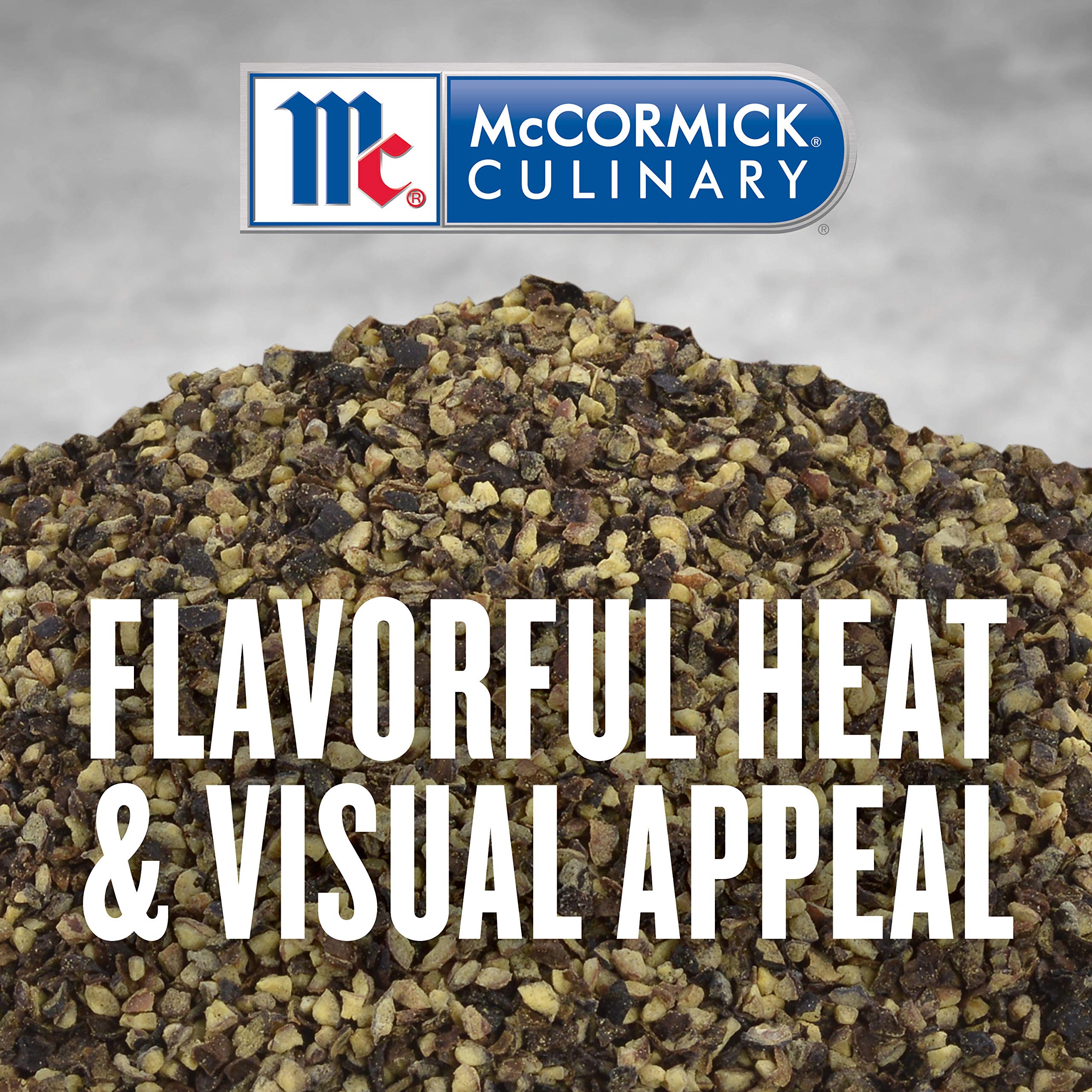 McCormick cracked black pepper sprinkled on steak adding aromatic finishing crunch