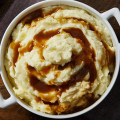 Prepared McCormick brown gravy in bowl ready to serve for convenience