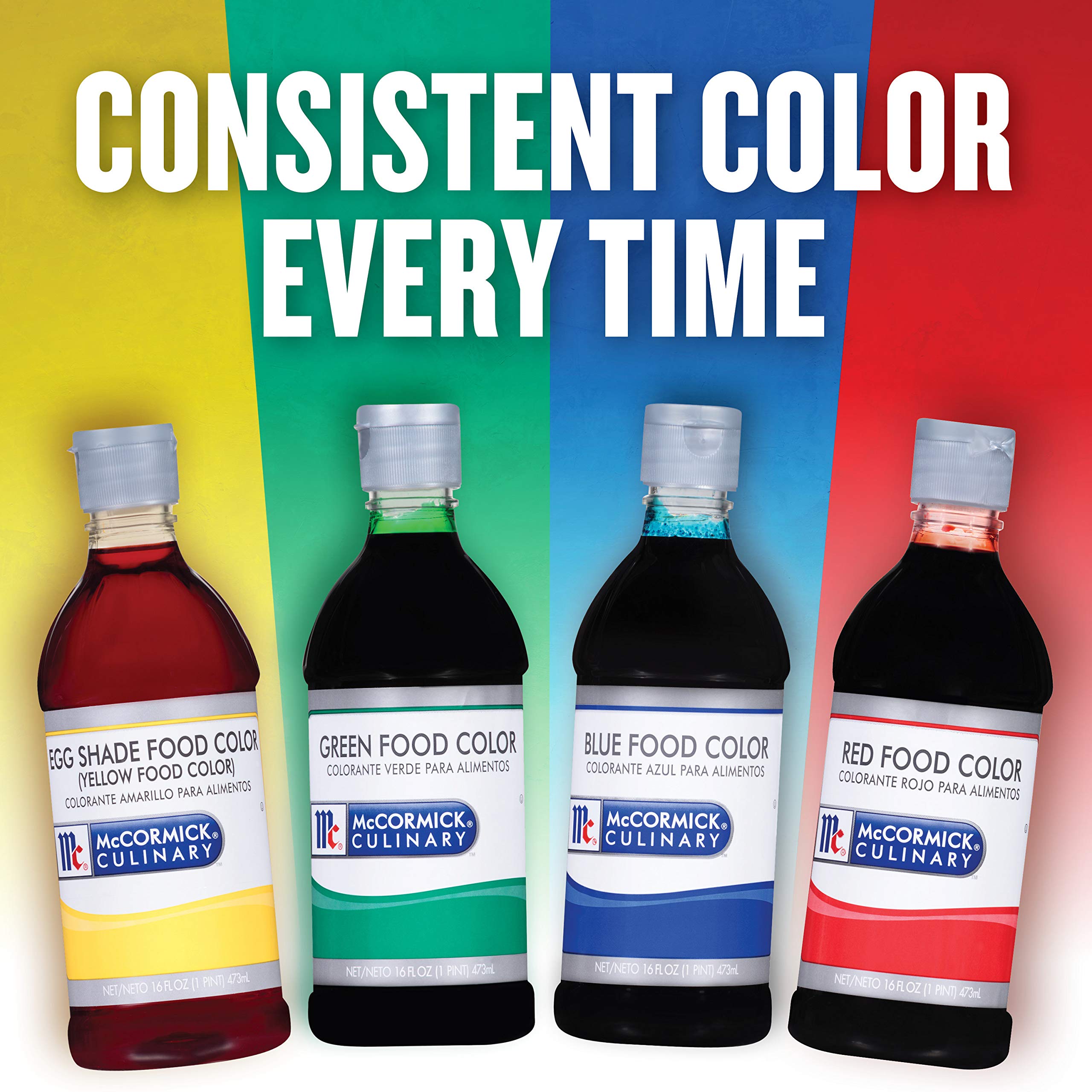 McCormick Culinary drops of red dye on cupcake for bold, even decoration