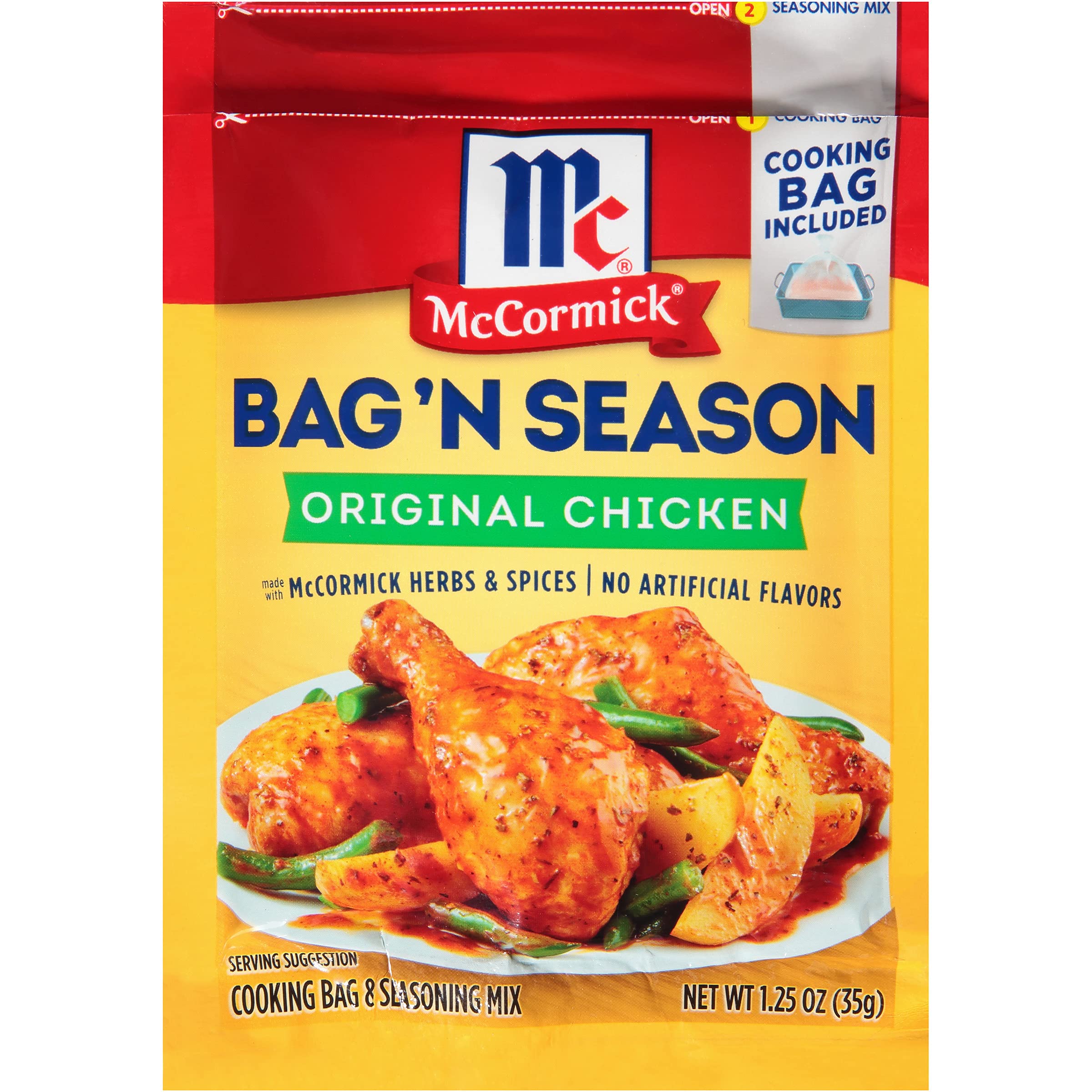 McCormick seasoning packet close-up showing spice blend and convenience