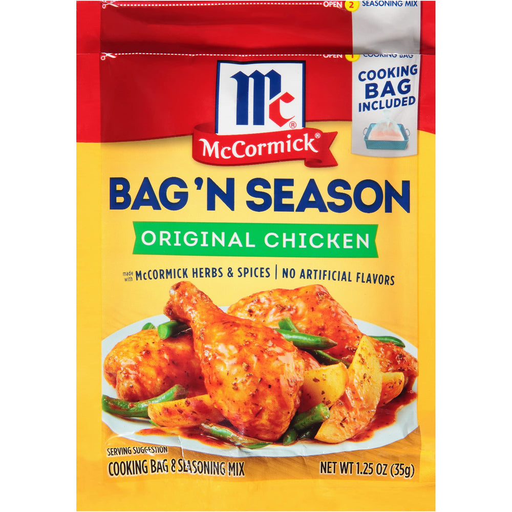 McCormick seasoning packet close-up showing spice blend and convenience
