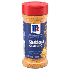 Close-up of McCormick label highlighting ingredients and quality