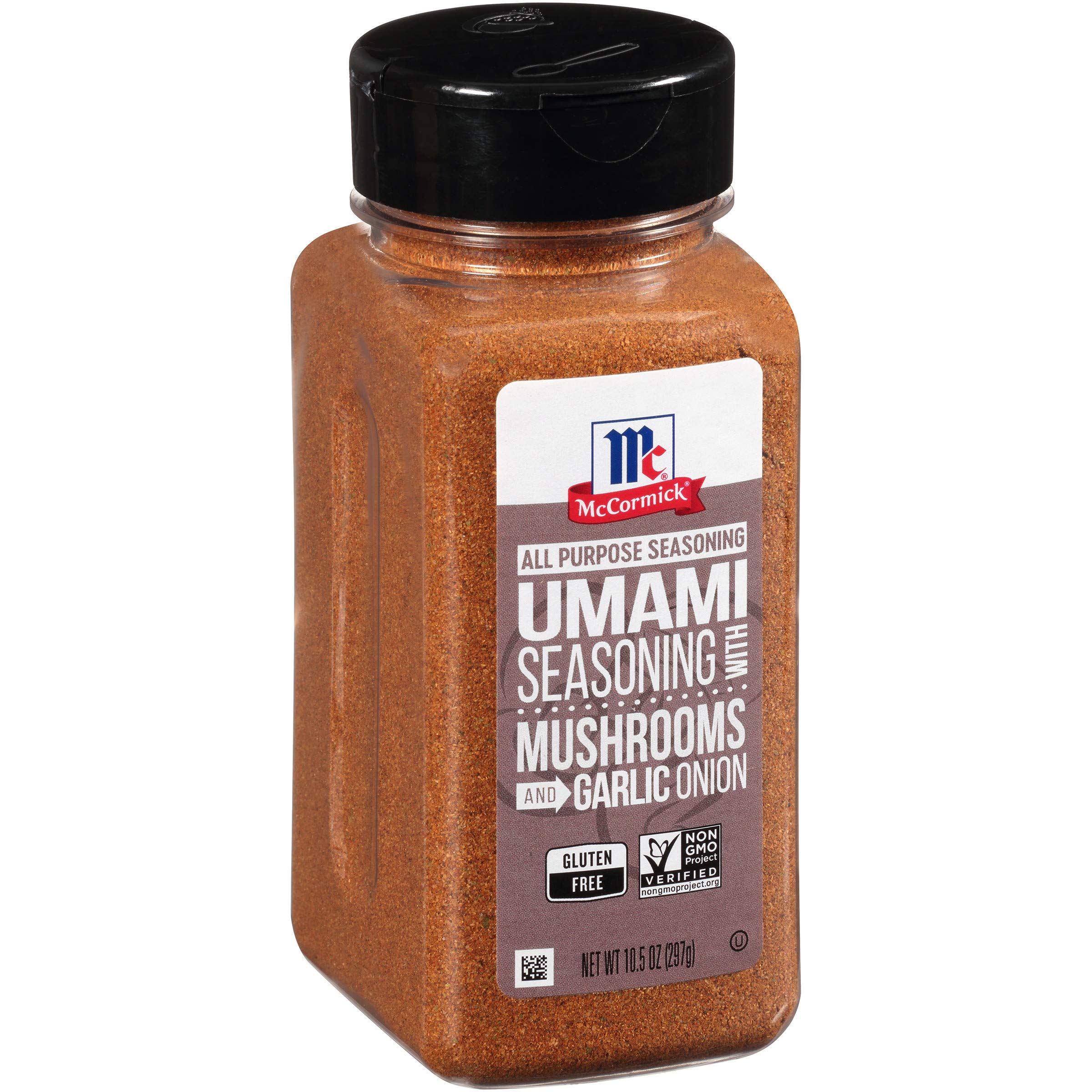 McCormick jar front label showing umami seasoning and brand, enhances pantry organization