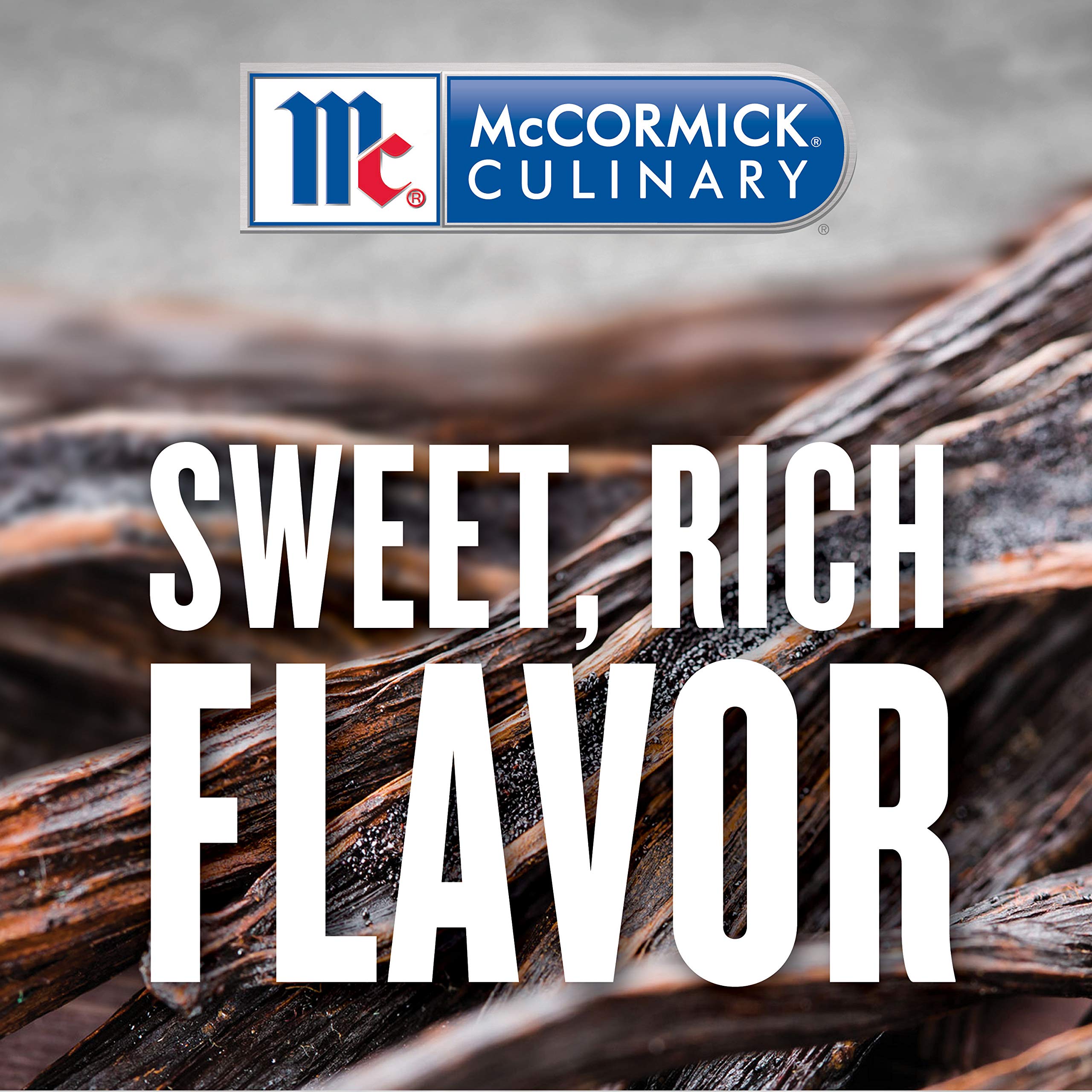 McCormick Culinary extract liquid texture close-up showing dark brown color and flavor depth