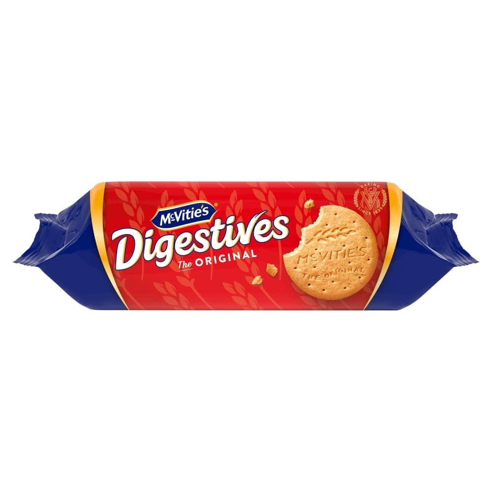 McVitie's biscuit close-up highlighting golden texture and crisp bite benefit