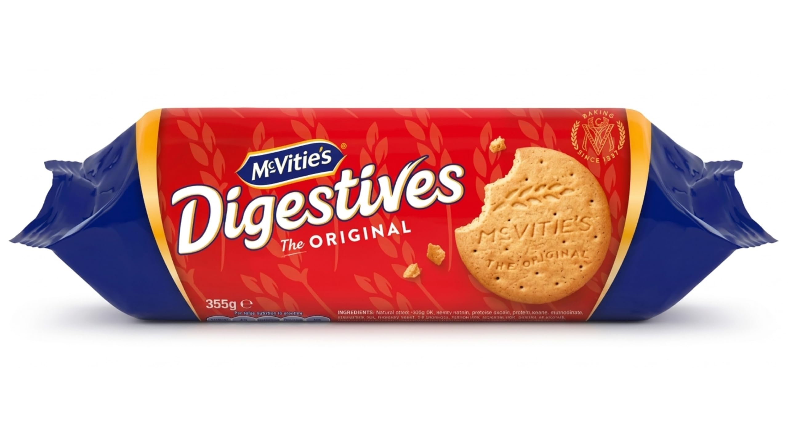 McVitie's front packaging showing biscuit stack and brand for quick identification