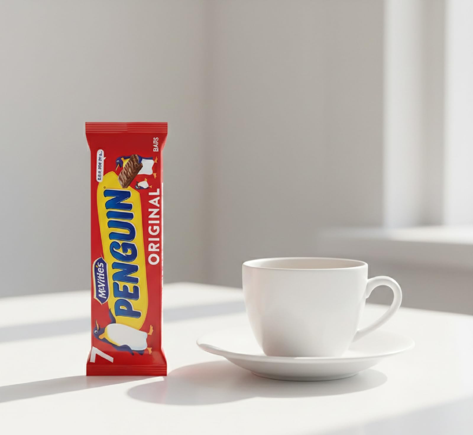 McVitie's Penguin bar placed in a lunchbox for a convenient daytime snack