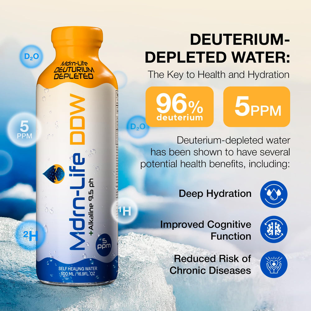 Mdrn-Life twelve 500ml glass bottles displayed for convenient case benefit
