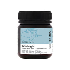 Me Today jar front label showing blend and weight, clear benefit of calming flavors