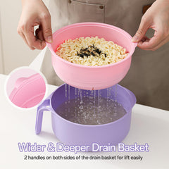MEACOLIA lid splash guard pictured preventing microwave splatters and retaining steam