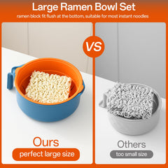 MEACOLIA lid and built-in strainer detail preventing microwave splatter benefit