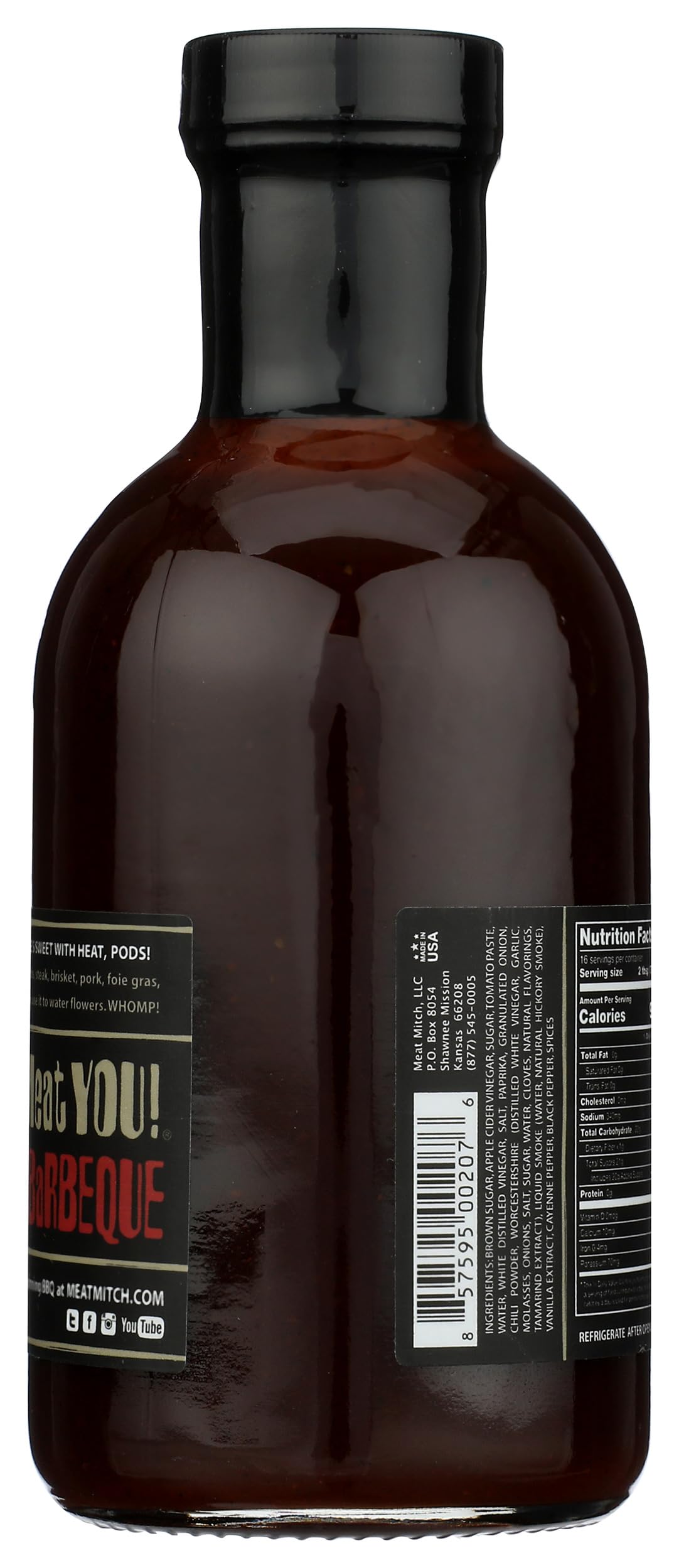 Meat Mitch bottle pouring sauce illustrating smooth pour and glaze