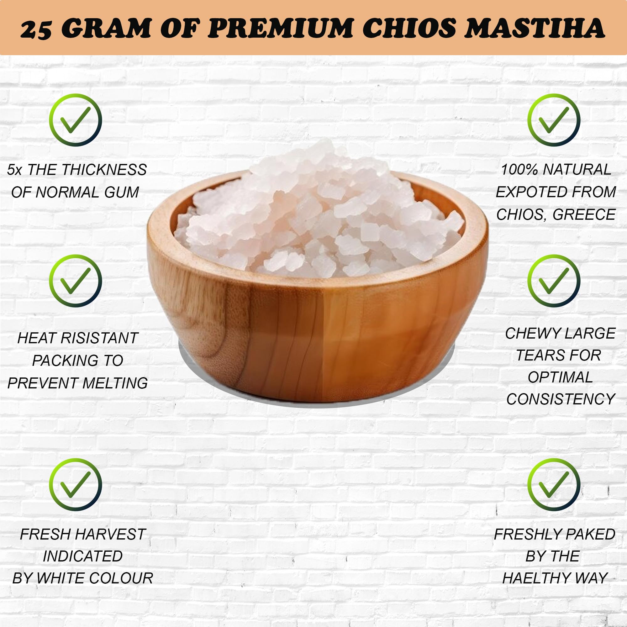 Mediterranean Products Greek Farmers chewing mastiha tear shown for fresh breath benefit