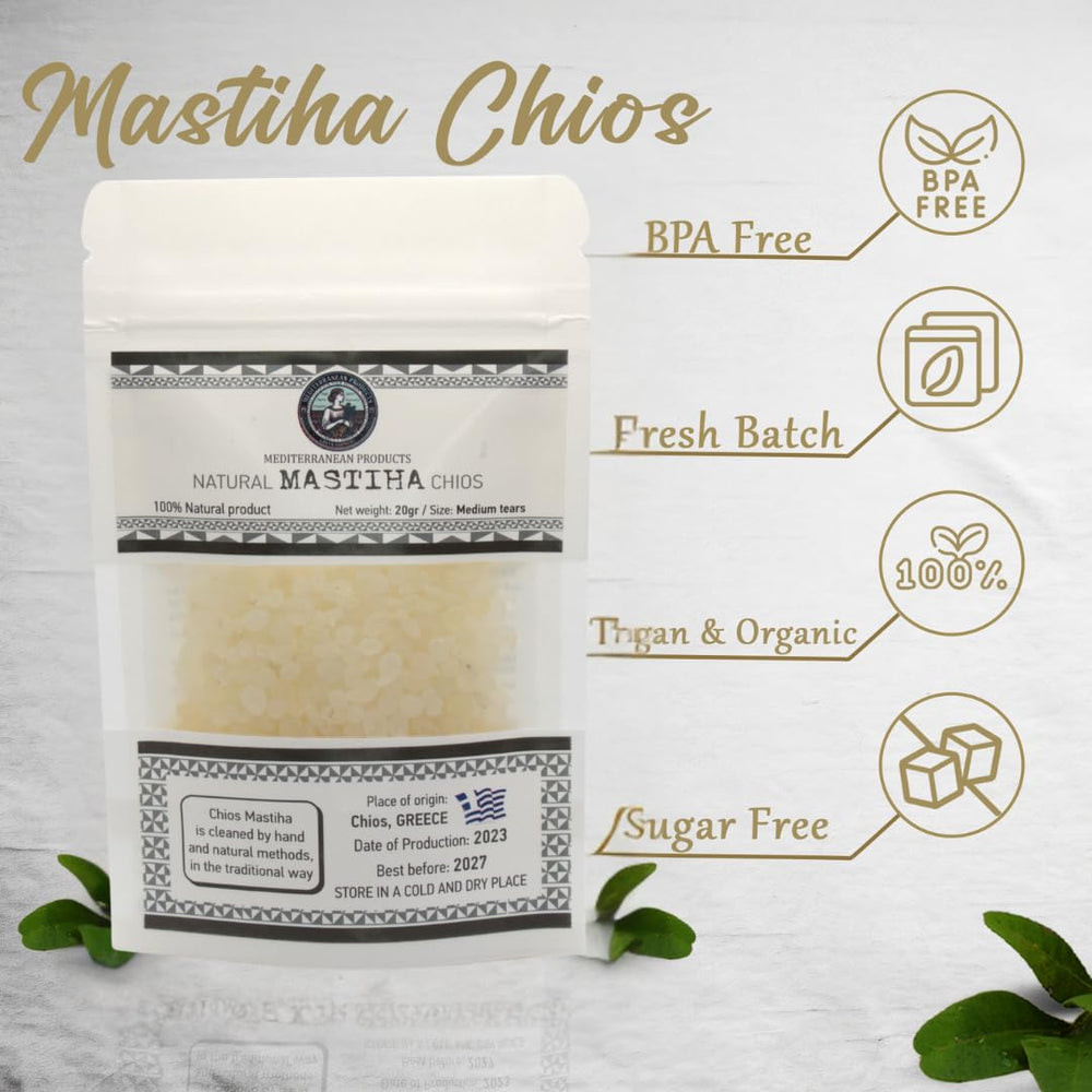 Mediterranean Products Greek Farmers close-up of resin texture highlighting natural purity