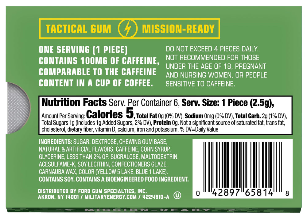 MEG spearmint pack held in hand to show portable size and on-the-go convenience