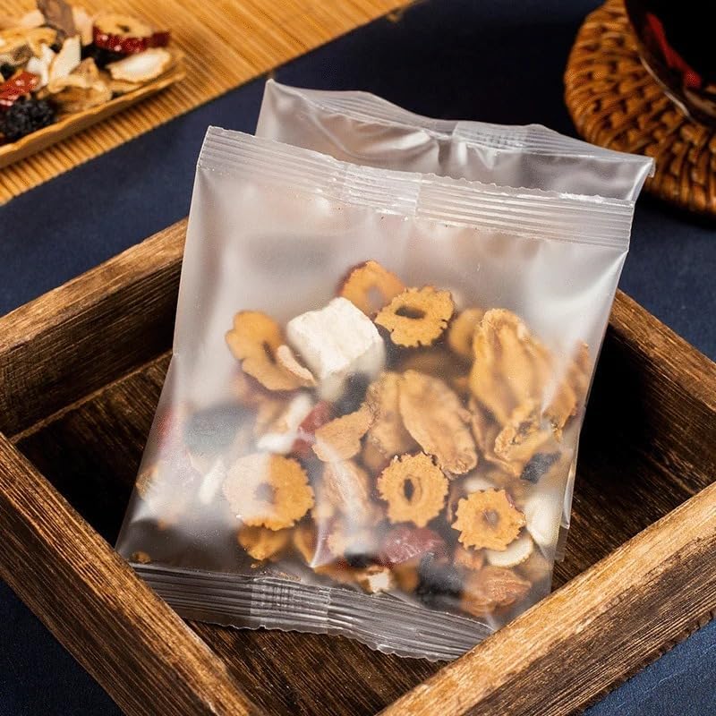 Megacephalus ingredients spread: ginseng, wolfberry, yam, red dates