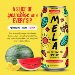 Mela Water pouring close-up texture that highlights natural juice clarity and refreshment