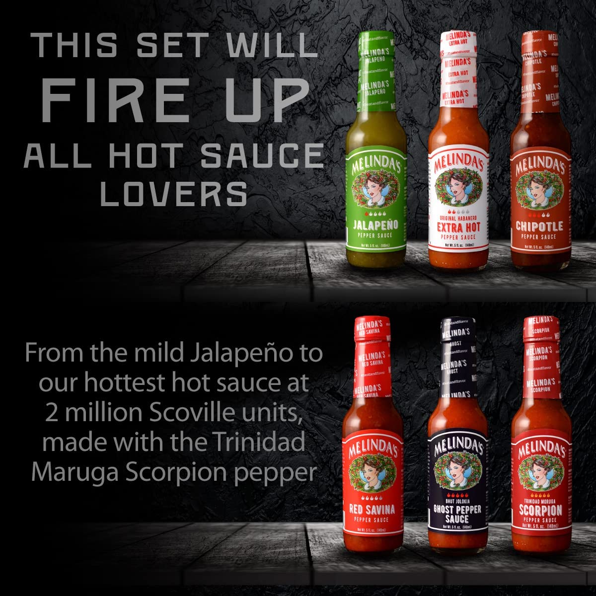 Melinda's close-up of bottle labels highlighting flavor variety and quality
