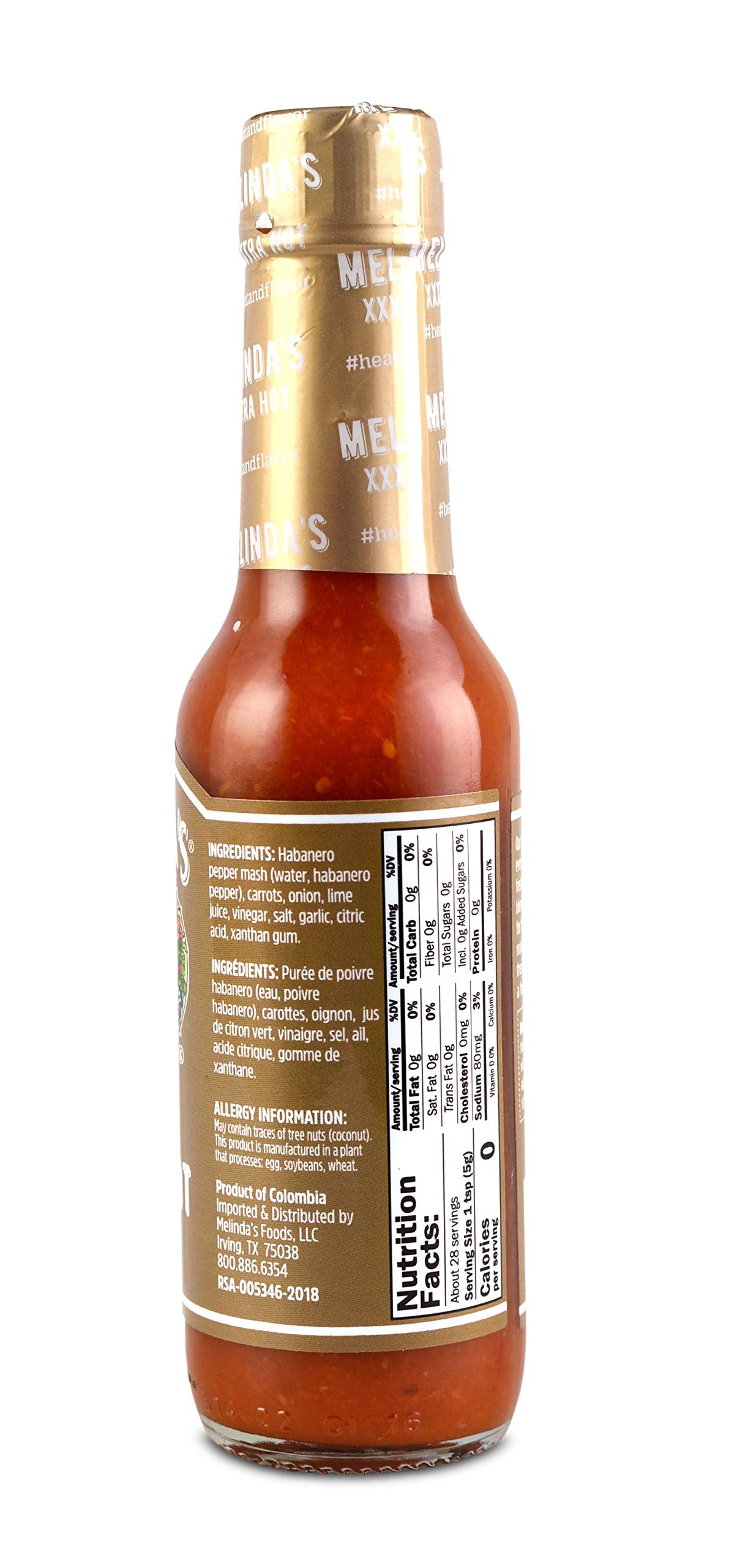 Melinda's sauce drizzled on taco adding balanced heat and flavor to the dish