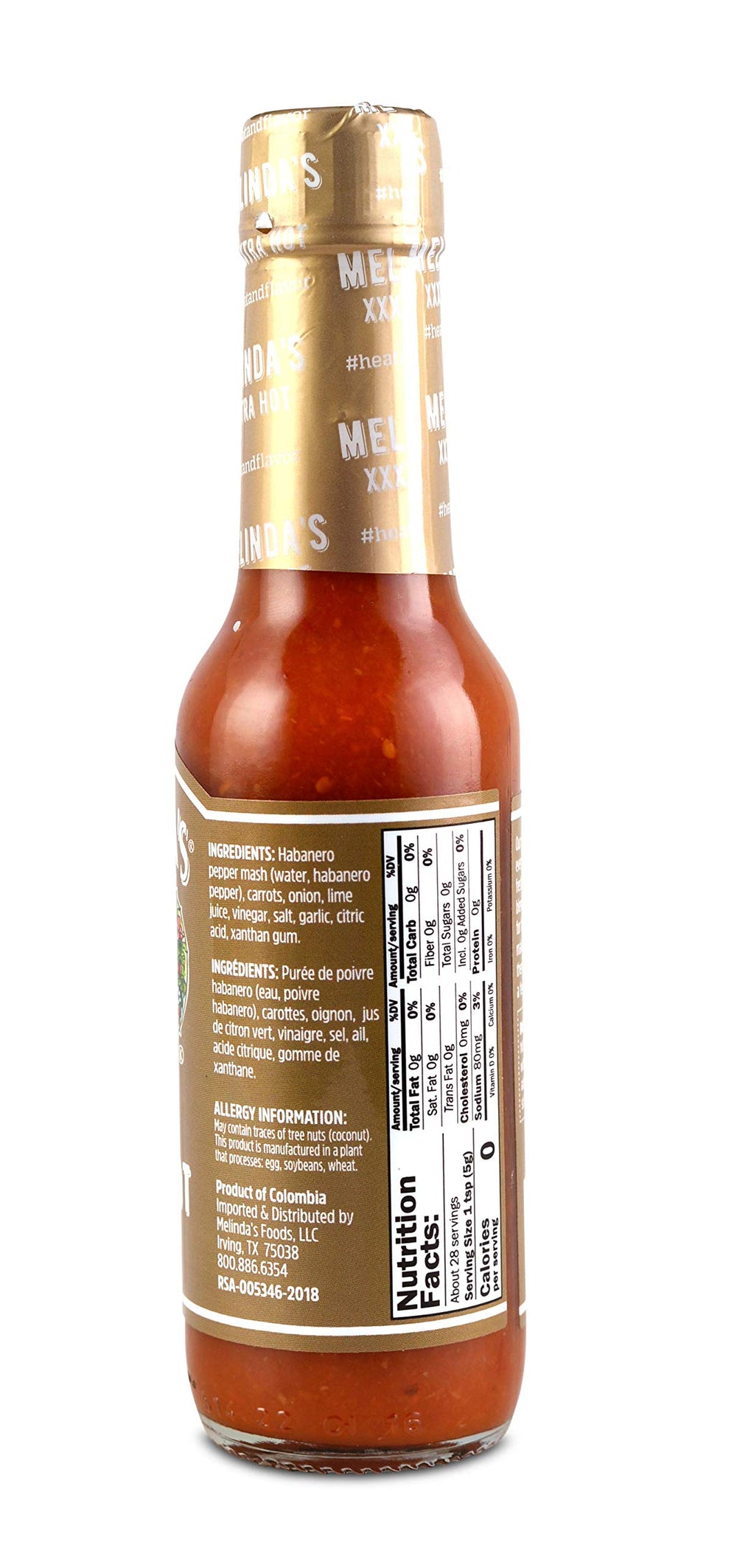 Melinda's sauce drizzled on taco adding balanced heat and flavor to the dish