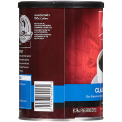 Melitta can opened to show sealed lid for freshness and easy pouring