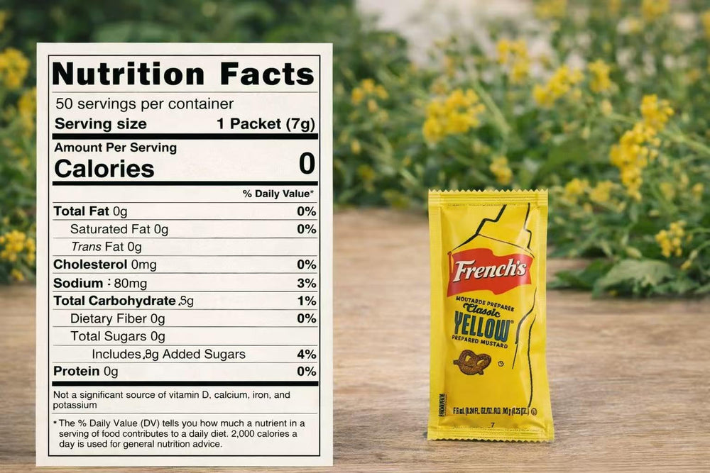 Mellow Mart packet being squeezed onto fries demonstrating easy use