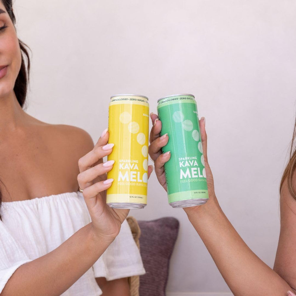 Melo can in hand for size comparison and convenient on-the-go benefit