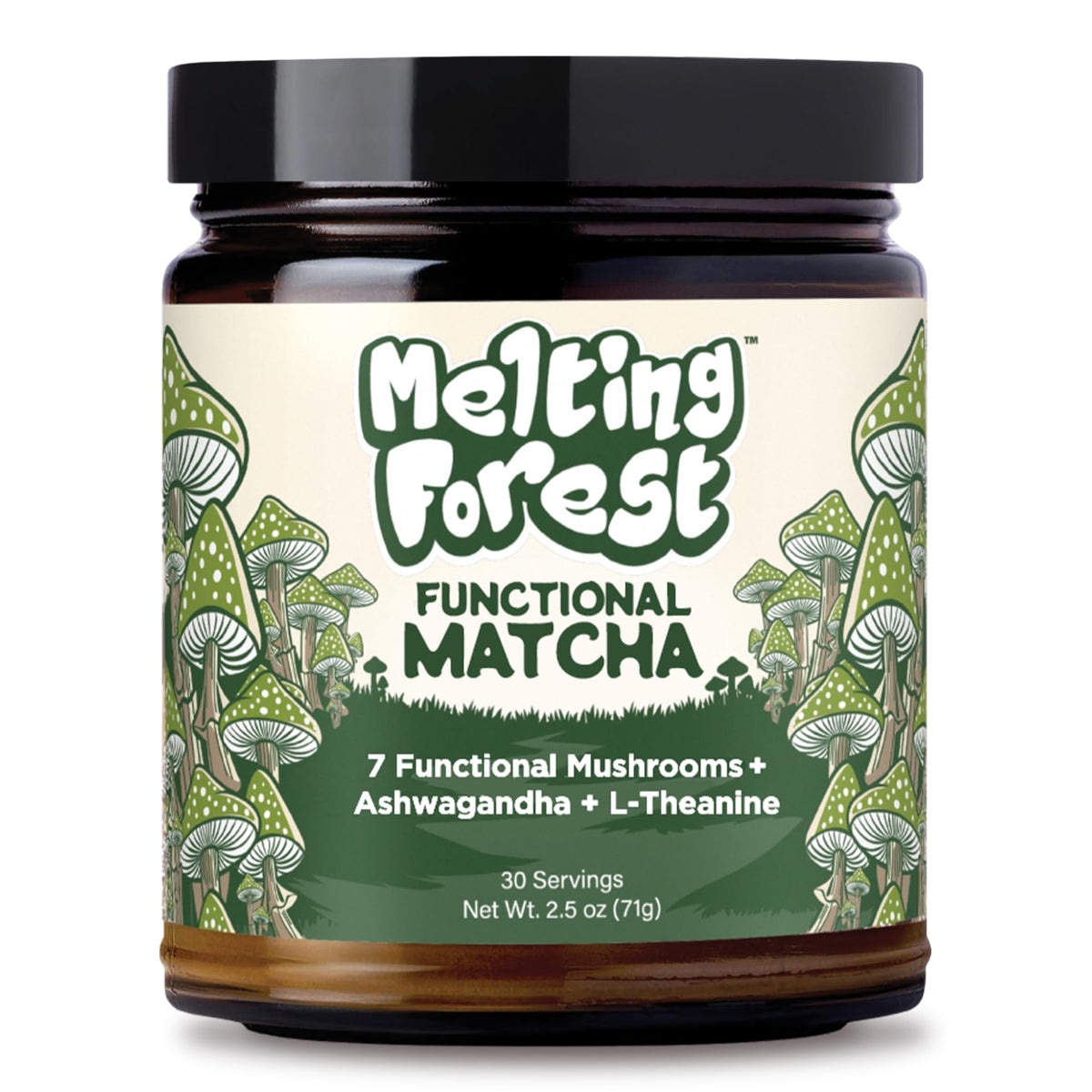 Melting Forest front packaging showing product and 30 servings benefit