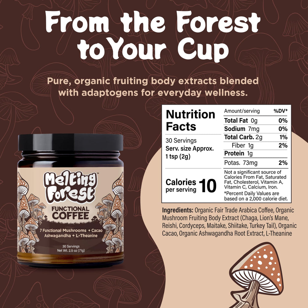 Melting Forest mixed with oat milk in glass, demonstrating creamy, vegan serving option