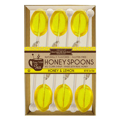 Melville Candy front box view showing lemon honey spoons and gift packaging benefit