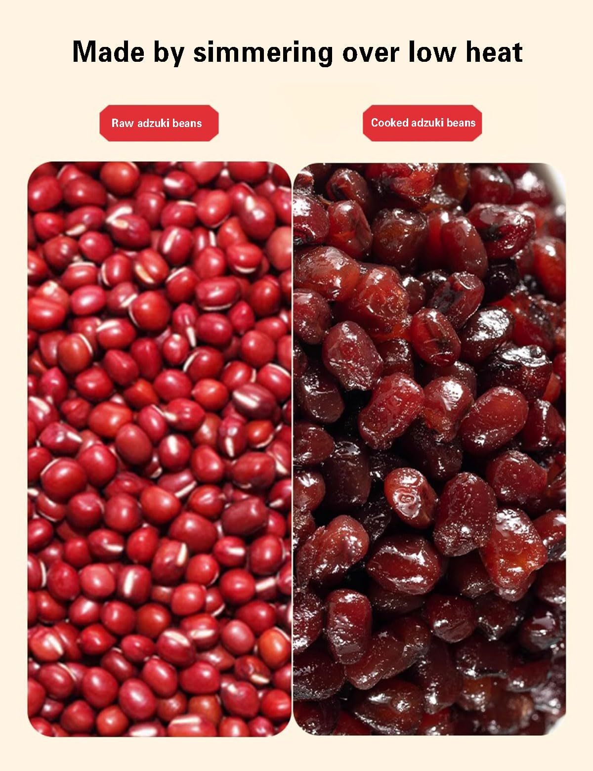 mentangzhao sweet beans served beside mochi, pairs well with rice cakes