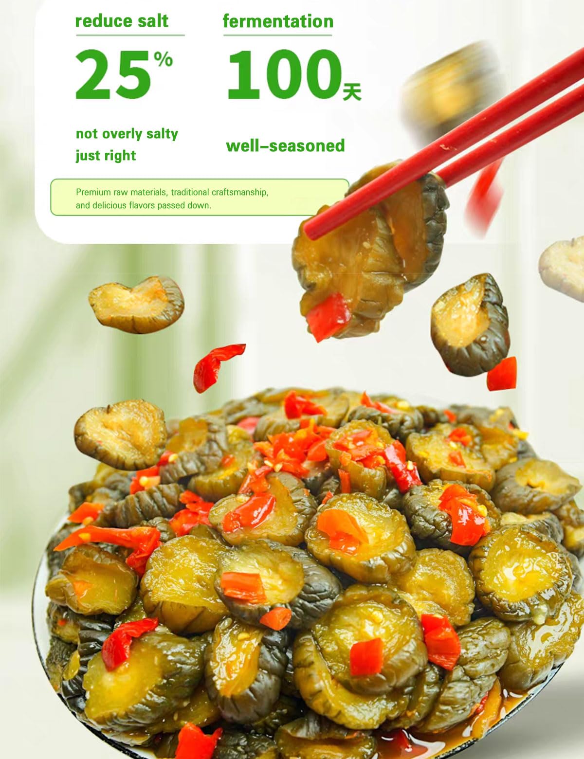 mentangzhao size scale with hand, illustrates portion control and portability