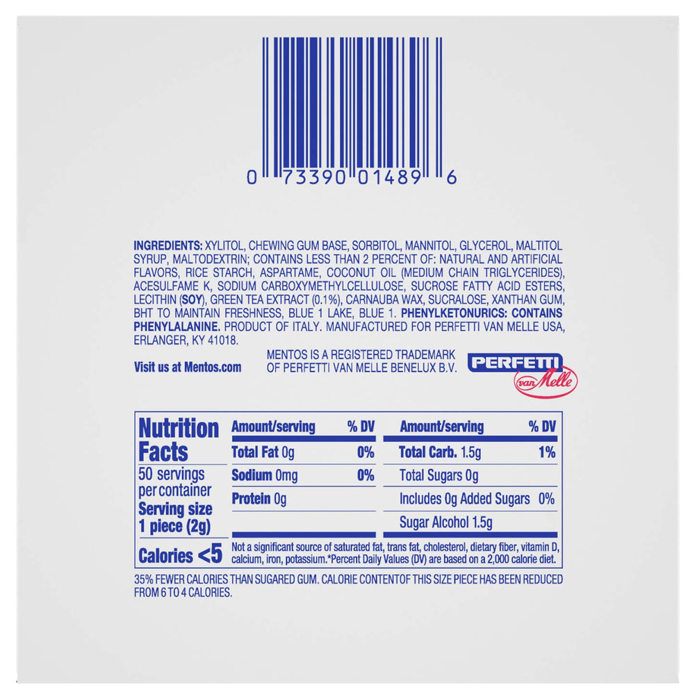 Opened Mentos bottle with pieces spread illustrating easy access and reseal benefit
