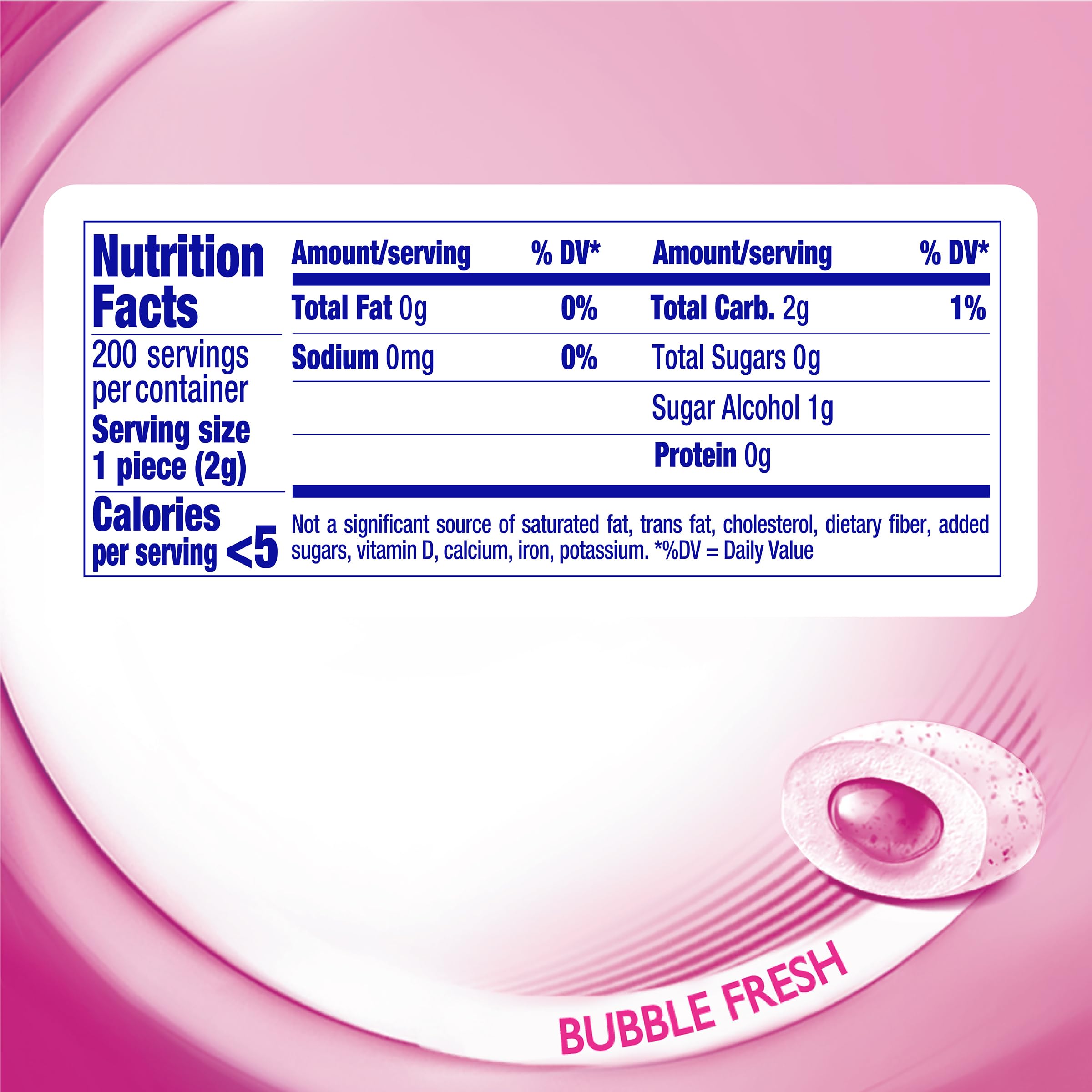 MENTOS Bubble Fresh gum close-up showing crunchy shell and flavor burst