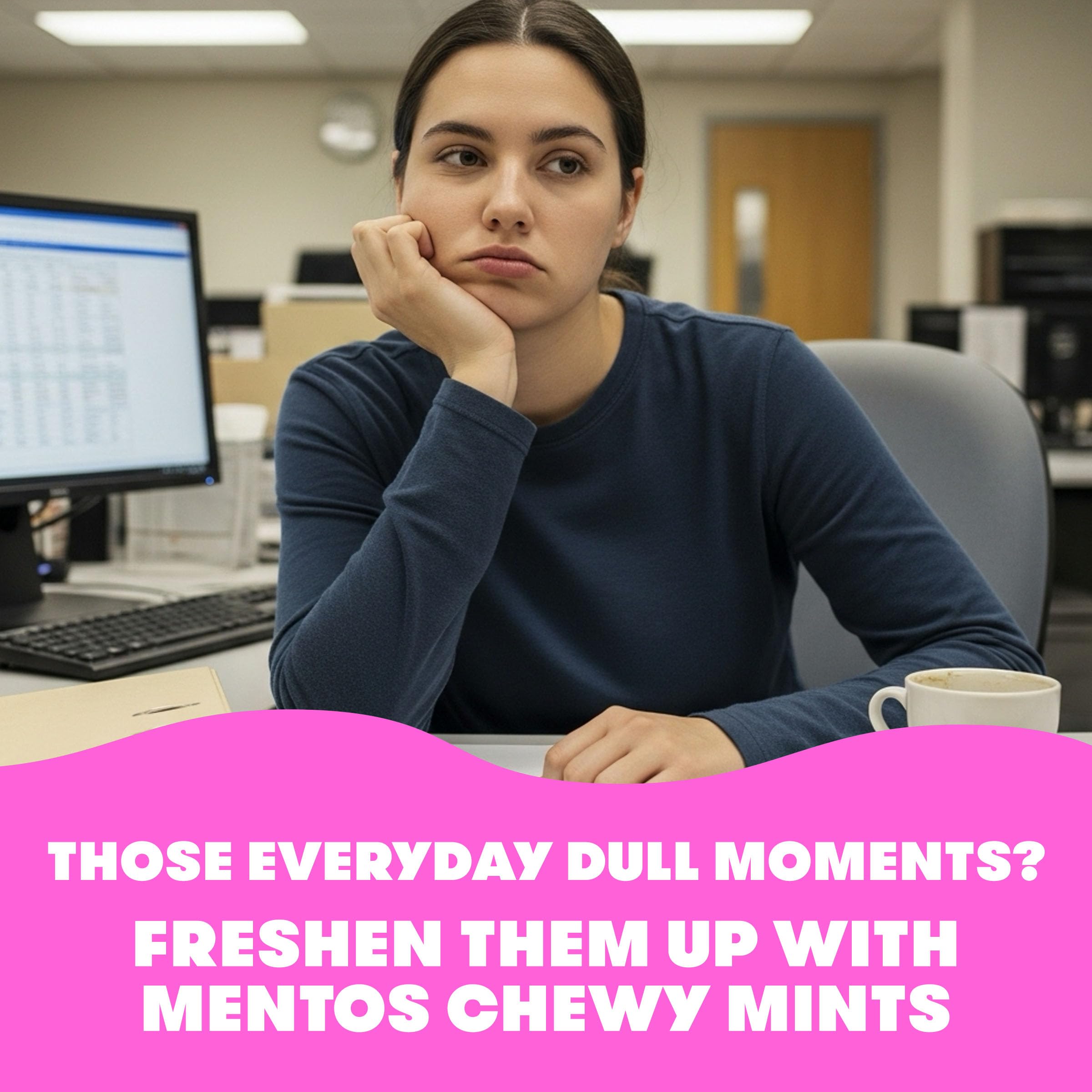 Mentos roll tucked in a pocket showing portability and on-the-go benefit