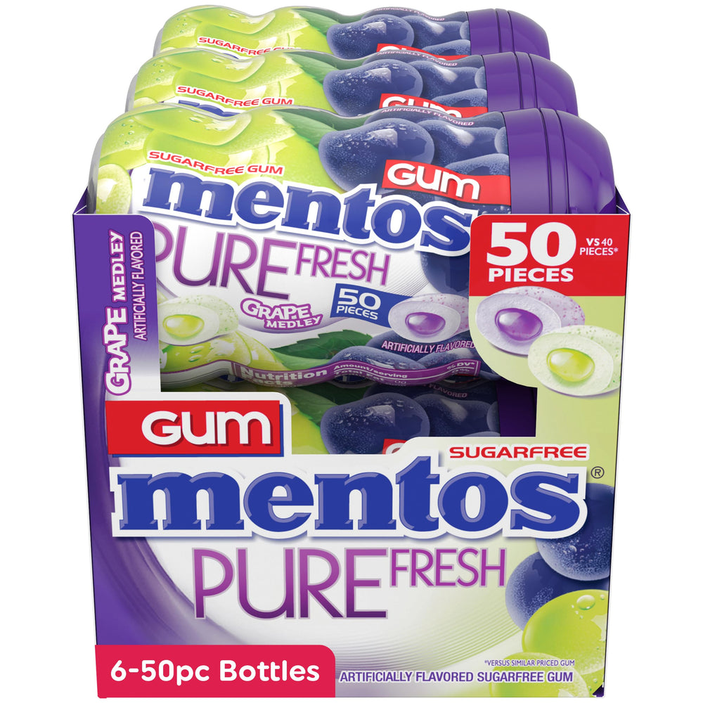 Mentos product label and nutritional facts highlighting sugar-free xylitol