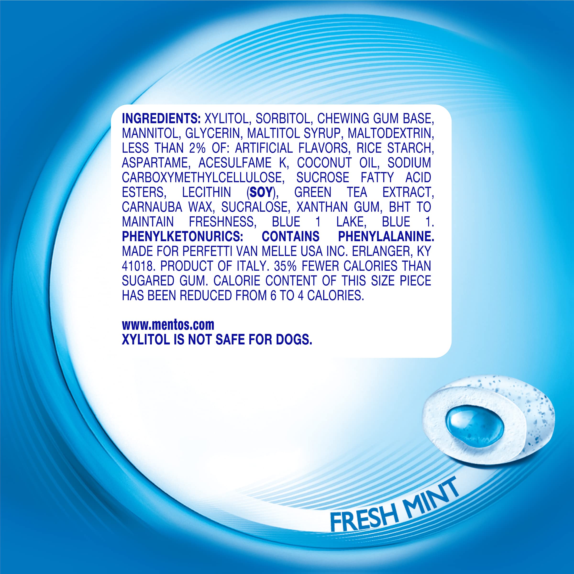 Mentos bottle on desk showing portability and everyday freshness