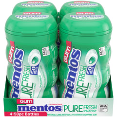 MENTOS bottle top open showing dispensing mechanism for easy access