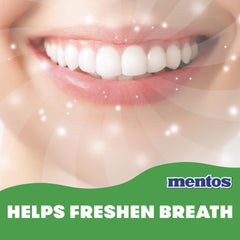 Open Mentos bottle with gum pieces visible for easy grab-and-go freshness