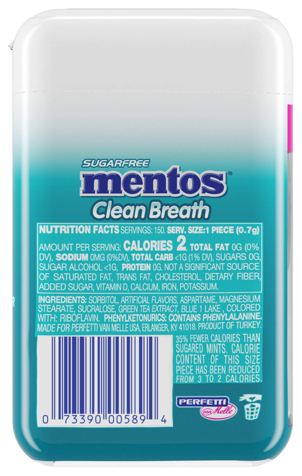 Mentos roll and close-up of mints highlighting brand freshness and texture