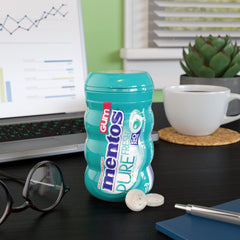 Macro view of Mentos gum surface illustrating texture and xylitol-sweetened shine