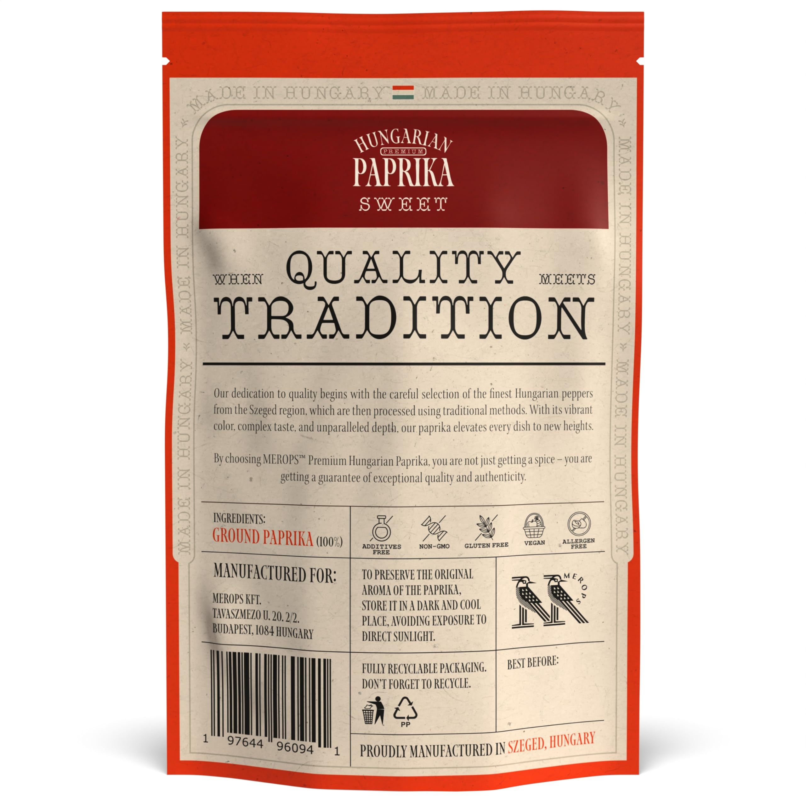 MEROPS close-up of ground paprika powder highlighting vibrant color benefit: visual appeal