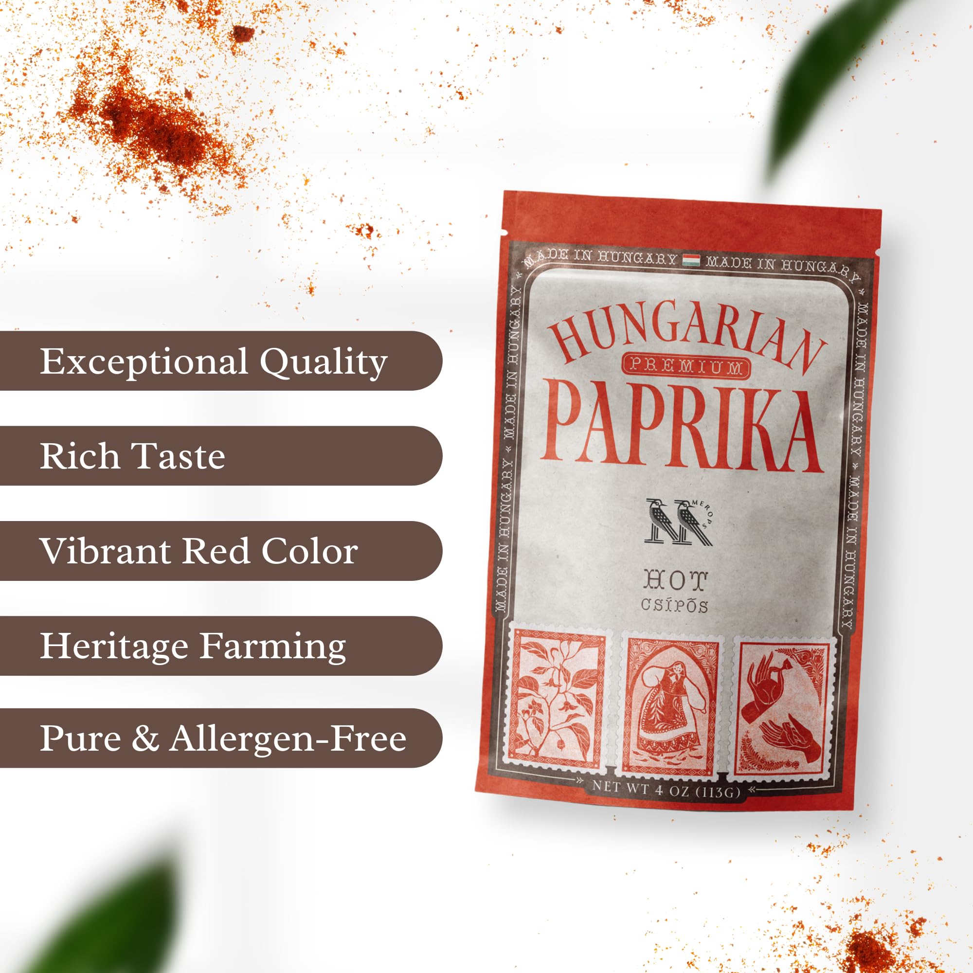 MEROPS deep-red paprika pile illustrating vivid ASTA 150–180 color impact