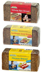 Mestemacher front packaging showing all three loaves and pantry convenience