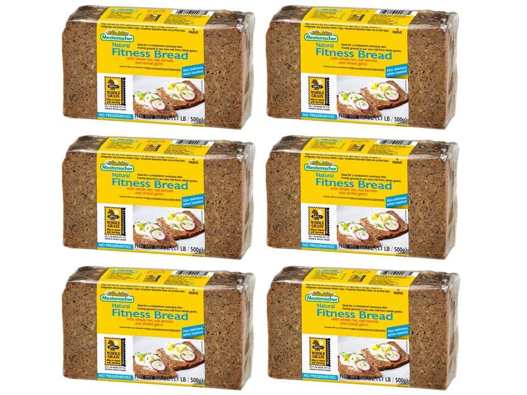 Mestemacher front packaging showing whole-grain loaf and branding benefits