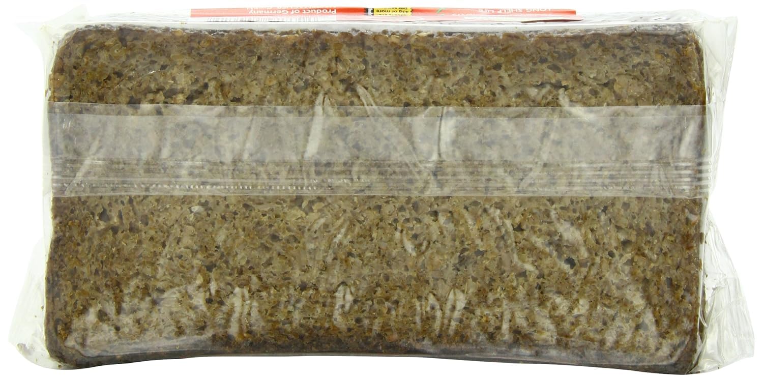Mestemacher nutrition label and ingredients photo showing whole-grain and non-GMO info
