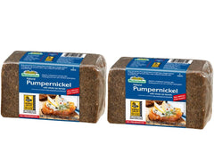 Mestemacher front packaging showing whole rye pumpernickel and convenience