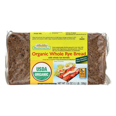 Mestemacher crust and crumb detail showing hearty rye texture for robust toppings